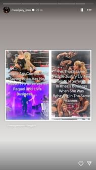A screengrab of Rhea Ripley's Instagram Story.